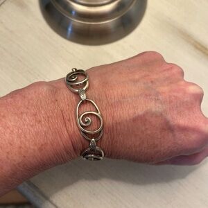 Brighton Vintage Elegant Silver Swirl Bracelet